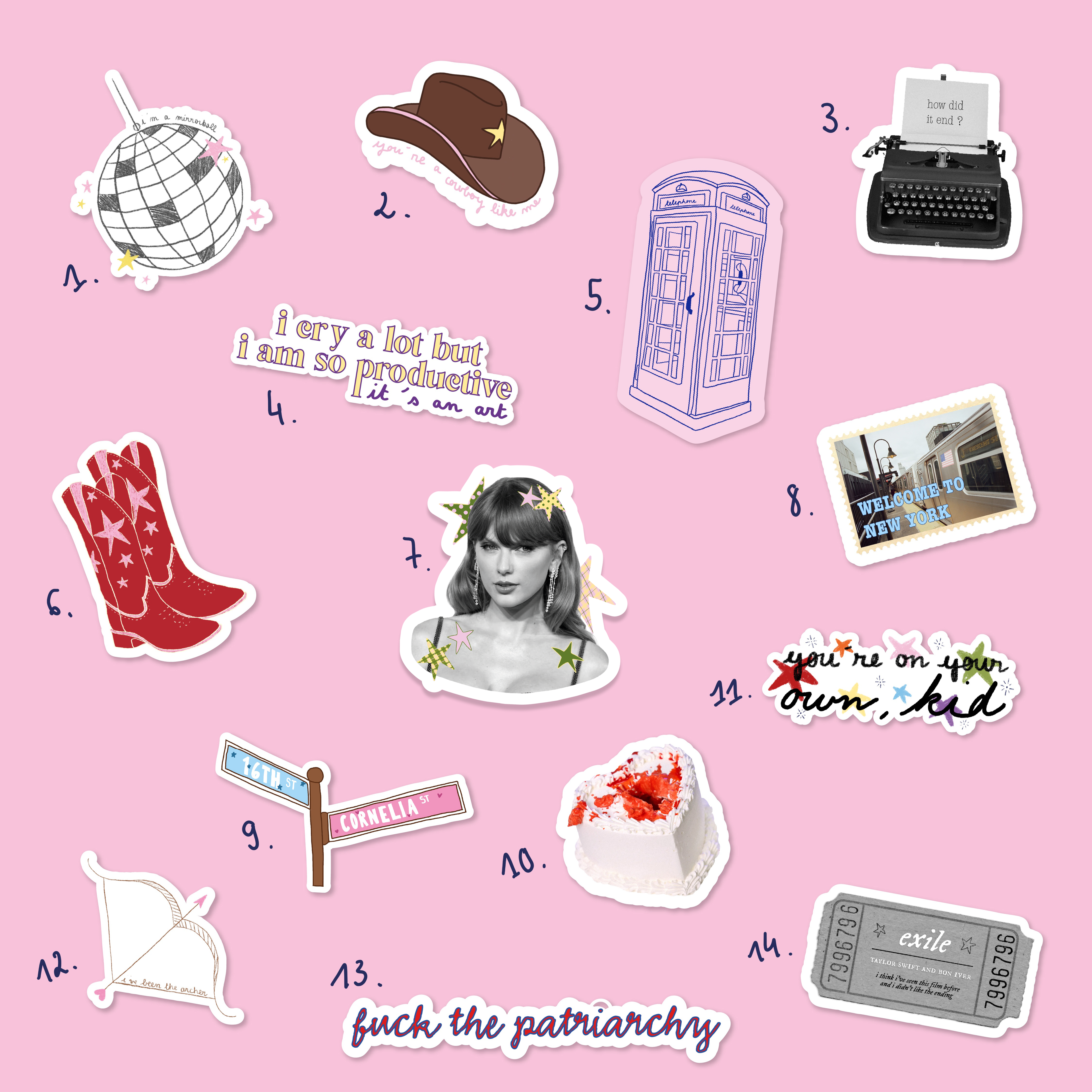 pack stickers taylor swift