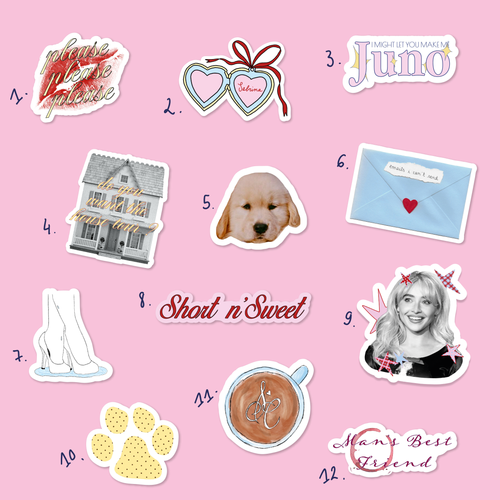 pack stickers sabrina carpenter