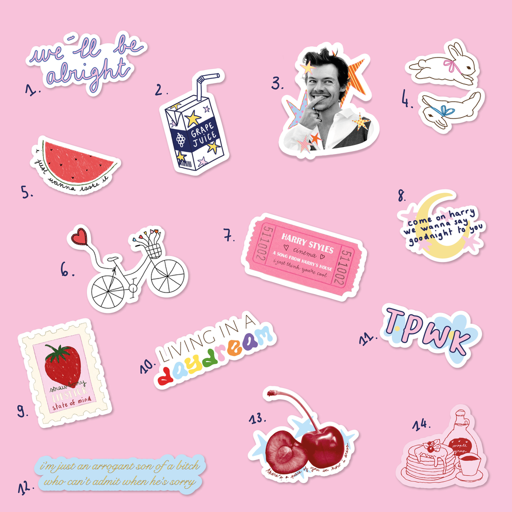 Paquete de pegatinas de Harry Styles