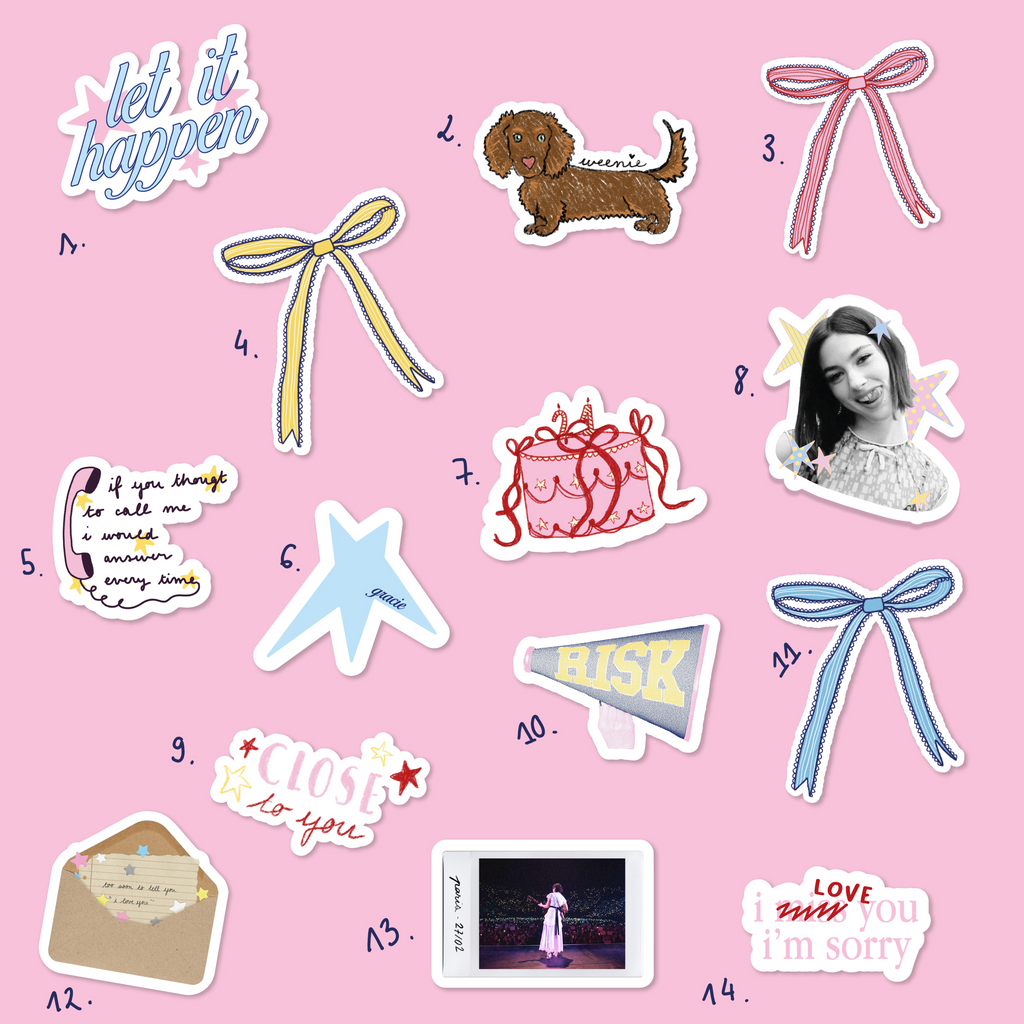 pack stickers gracie abrams