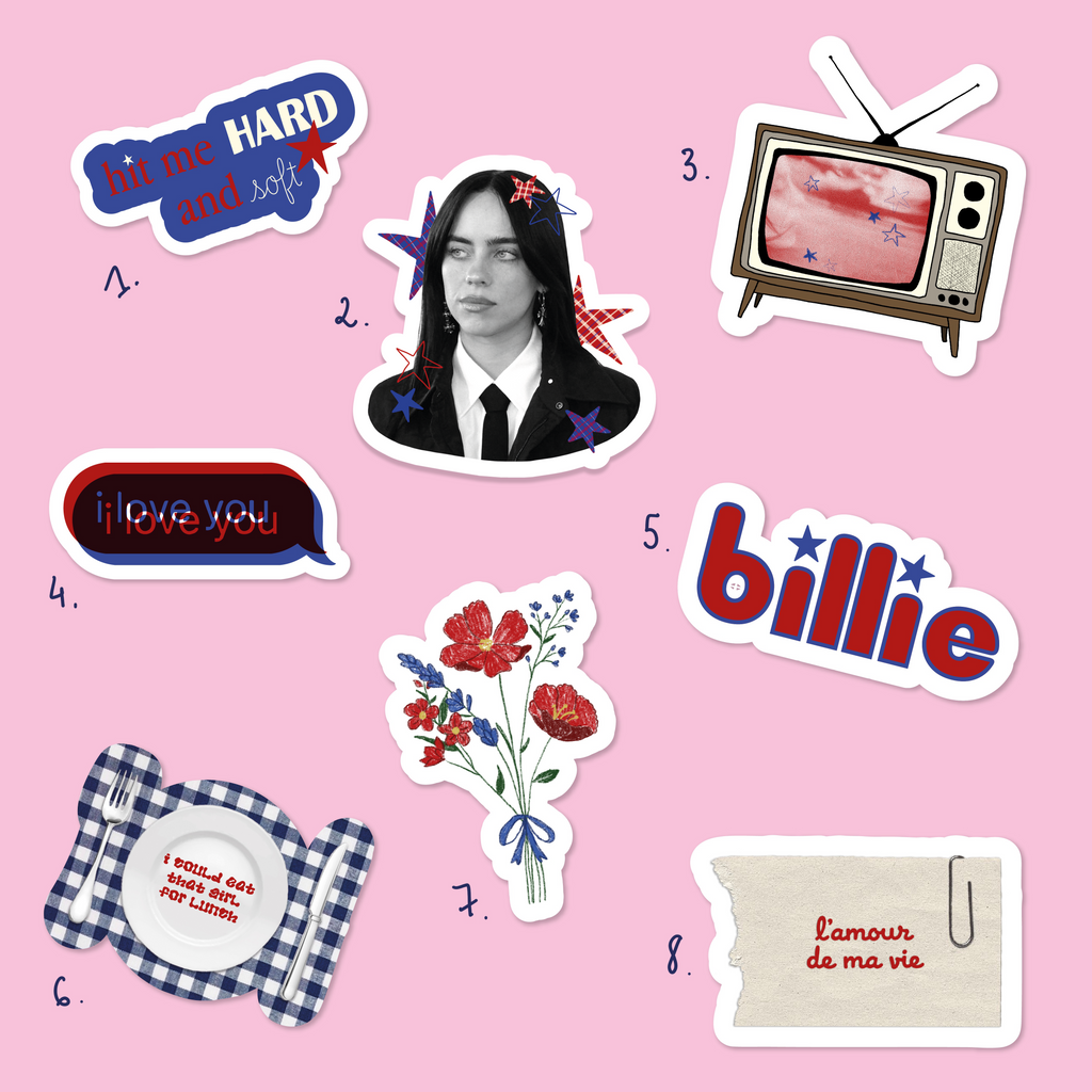 pack stickers billie eilish