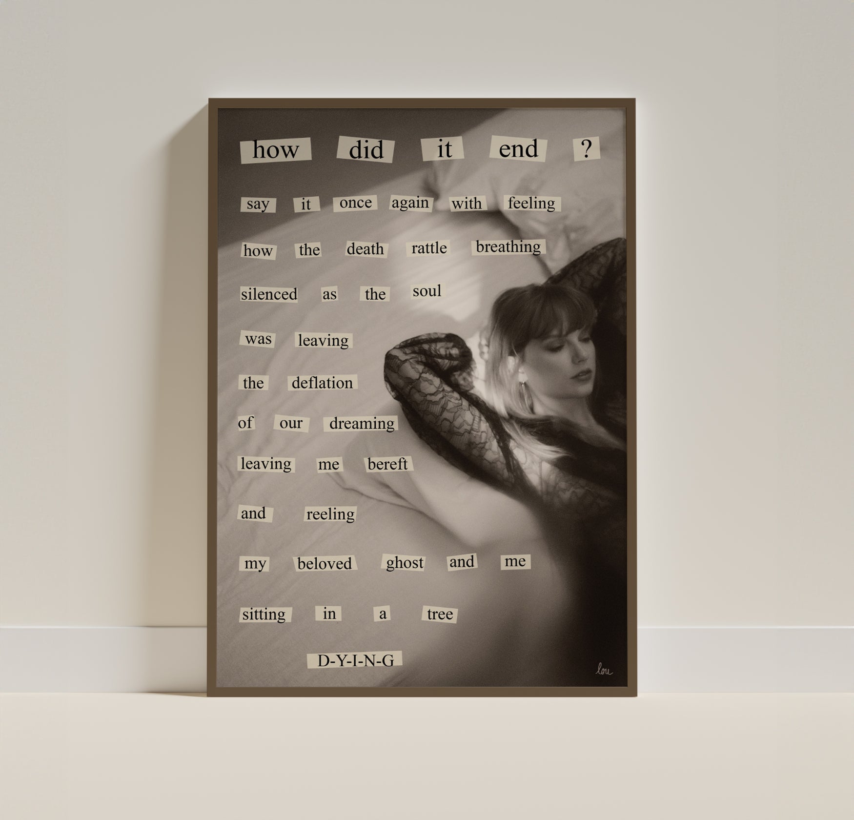 affiche "how did it end ?" taylor swift