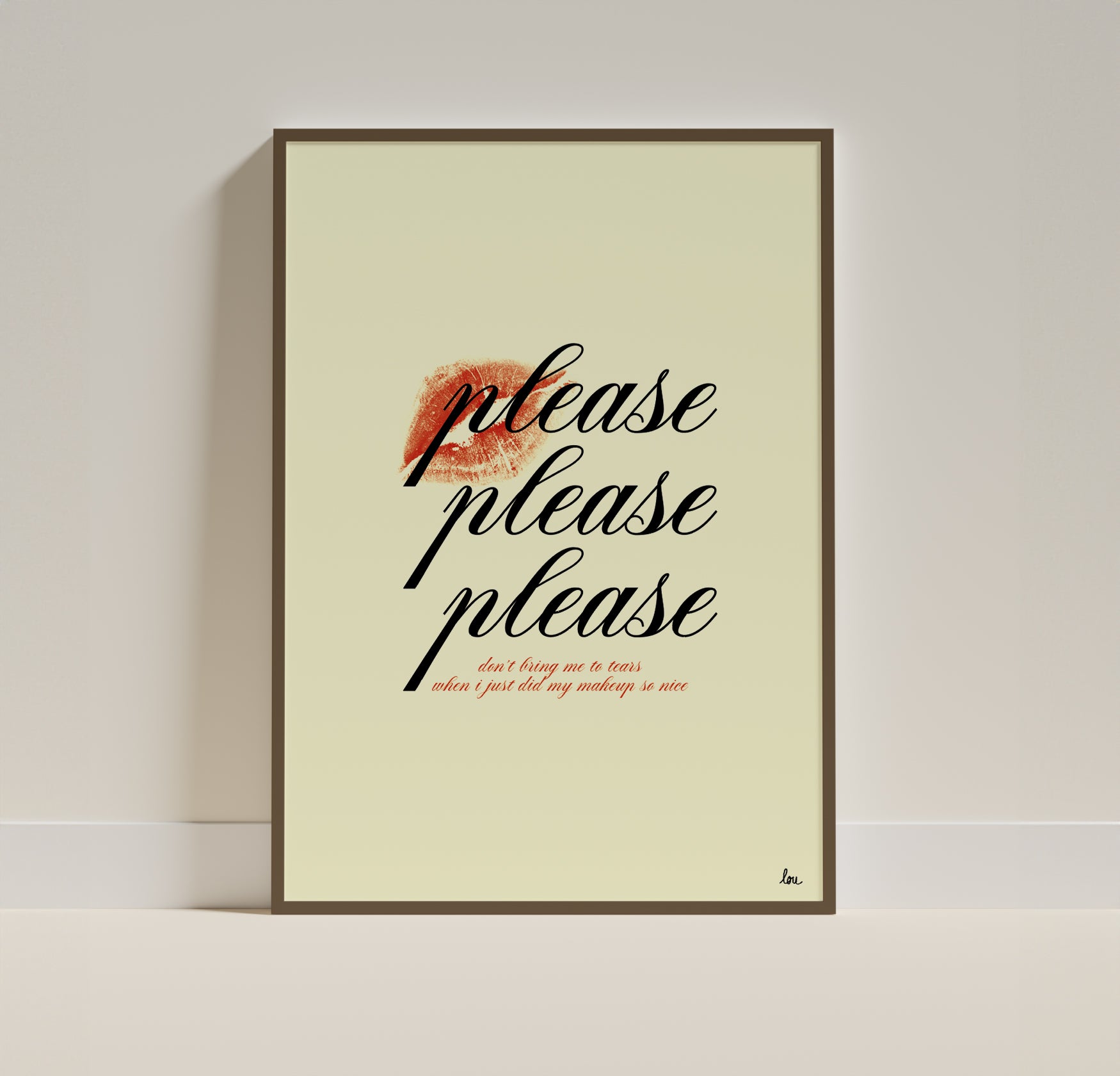 affiche "please please please" sabrina carpenter